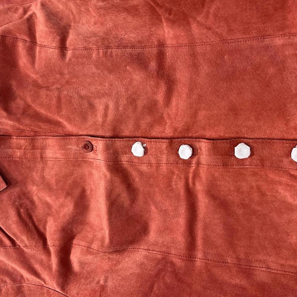 Men's Red Suede Jacket - Picture 3 of 7